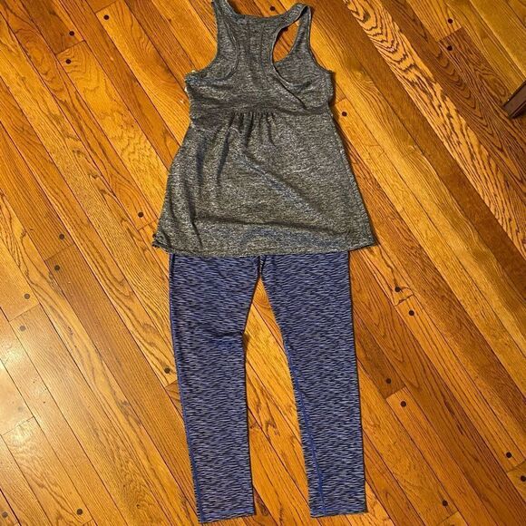 Pro player size medium Grey sleeveless  drawstring yoga top and Pro player purpl - Picture 9 of 9